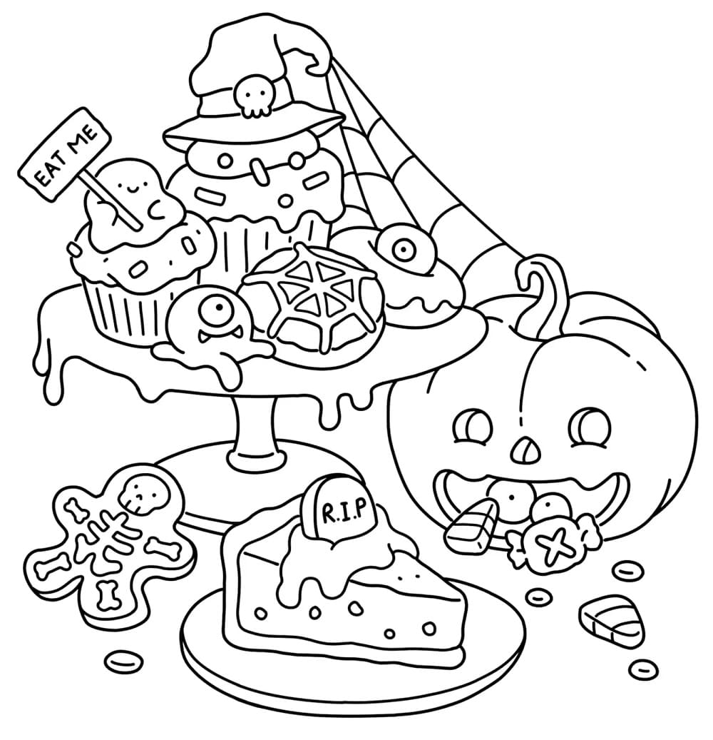 Sweet Fuzzy Hygge coloring page