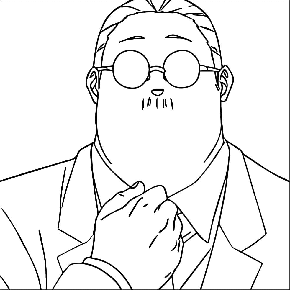 Taro Sakamoto from Anime Sakamoto Days coloring page