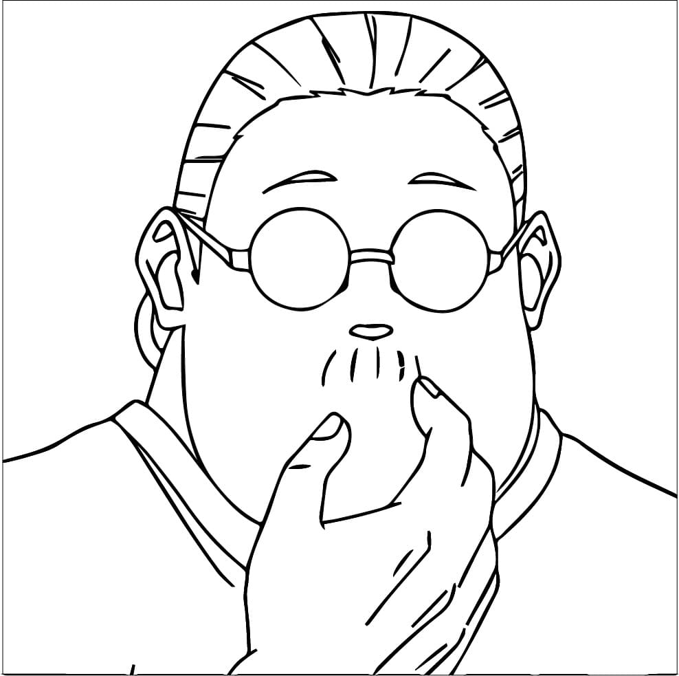 Taro Sakamoto in Anime Sakamoto Days coloring page