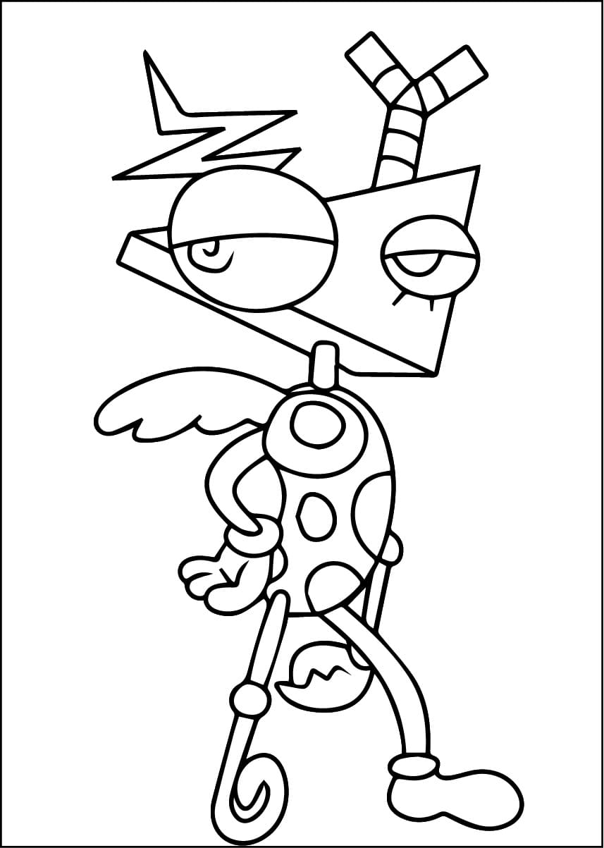 The Amazing Digital Circus Zooble coloring page