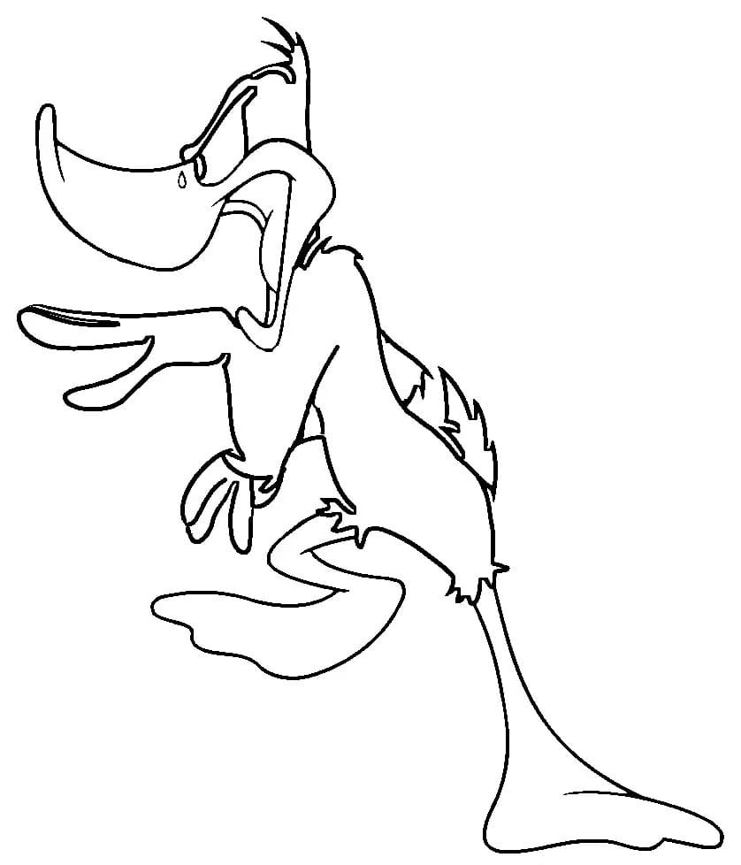 Very Angry Daffy Duck coloring page