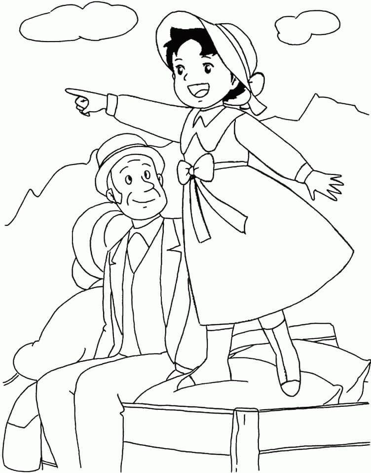 Very Happy Heidi coloring page