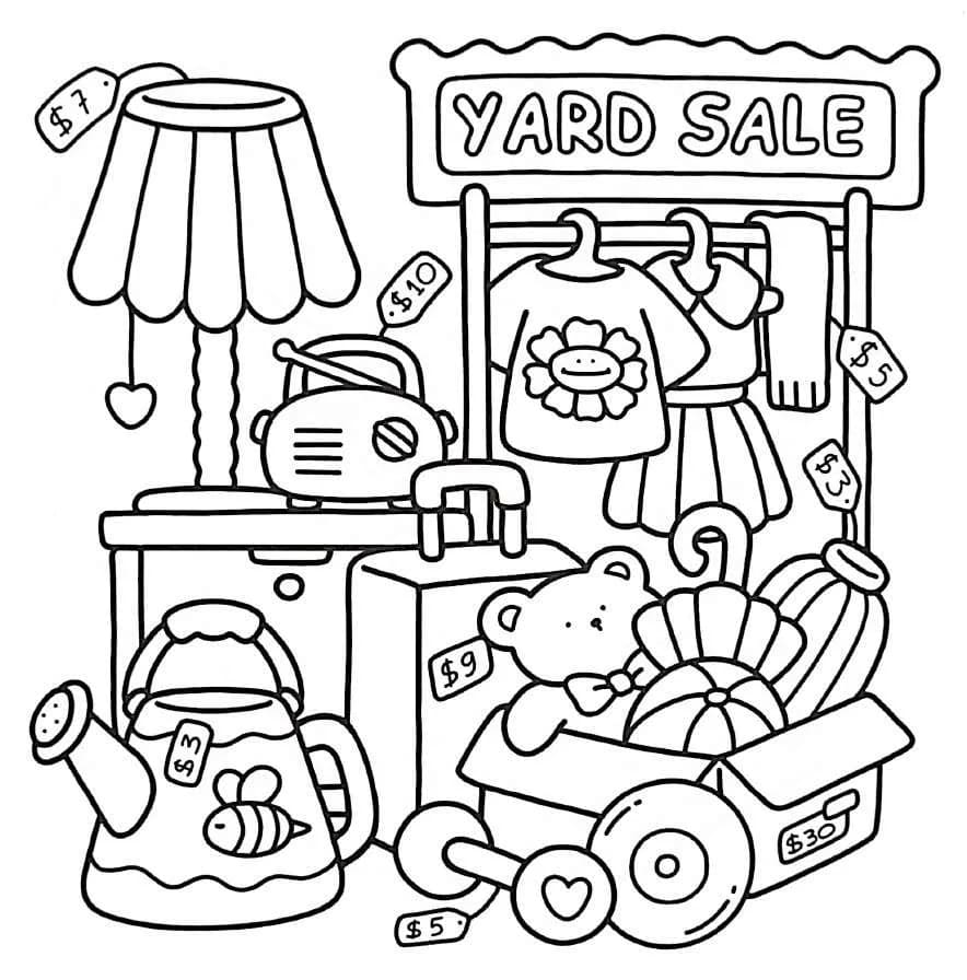 Yard Sale Little Corner coloring page