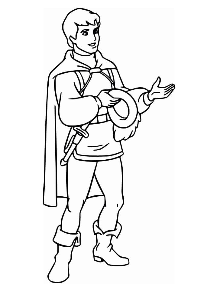 A Cartoon Prince coloring page