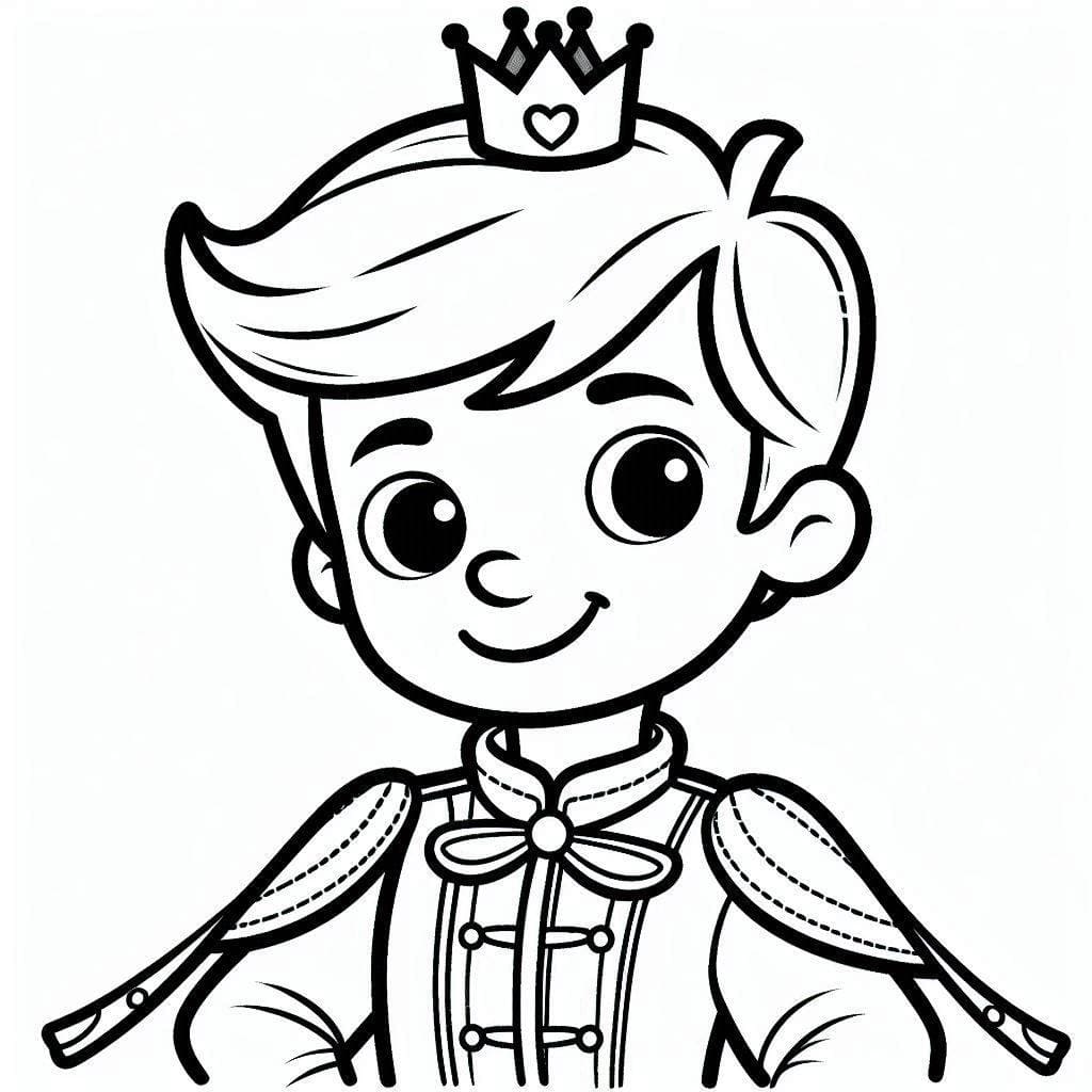 A Cute Prince coloring page