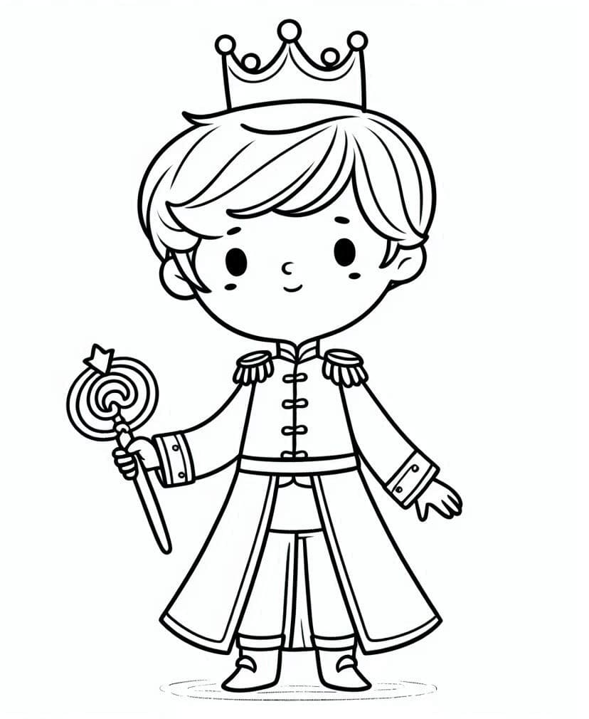 A Very Cute Prince coloring page