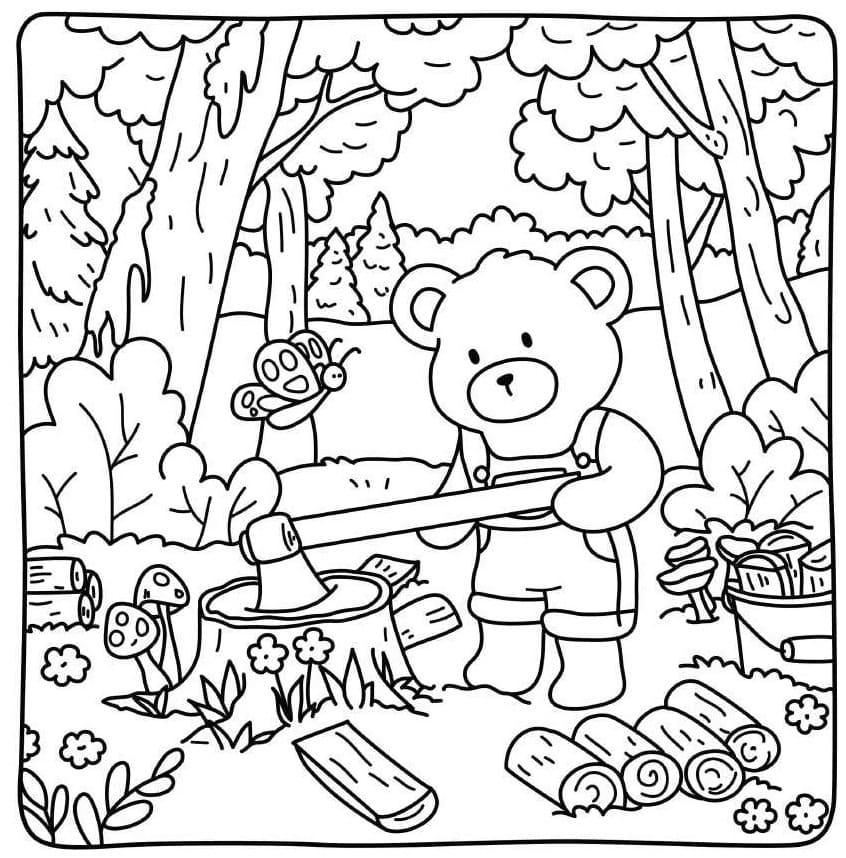 Adorable Cottage Friends coloring page