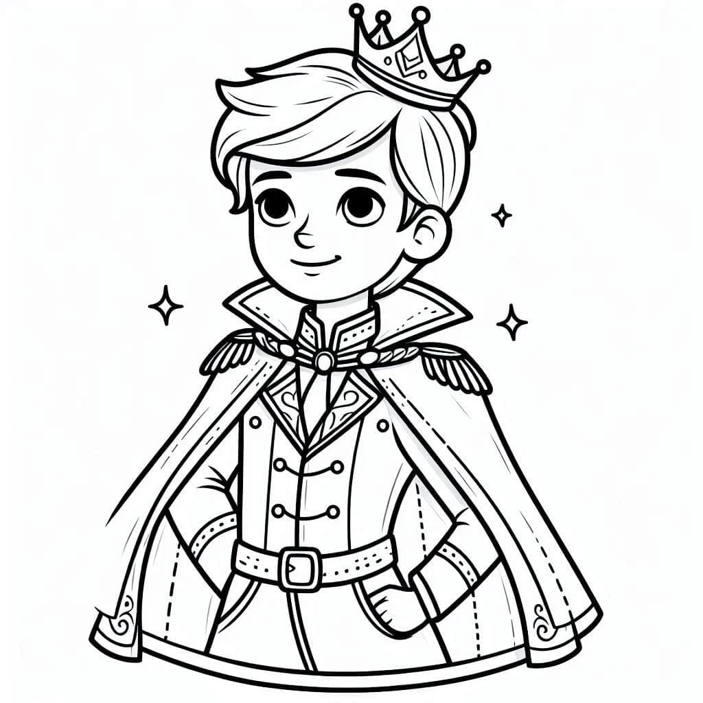Cool Prince coloring page
