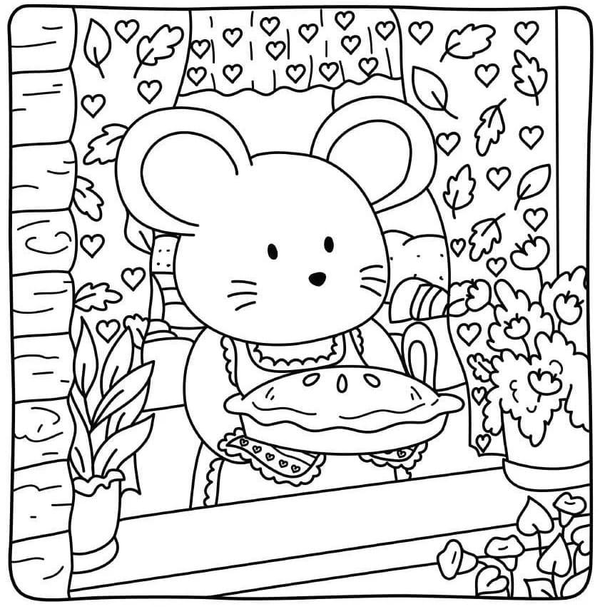 Cottage Friend coloring page