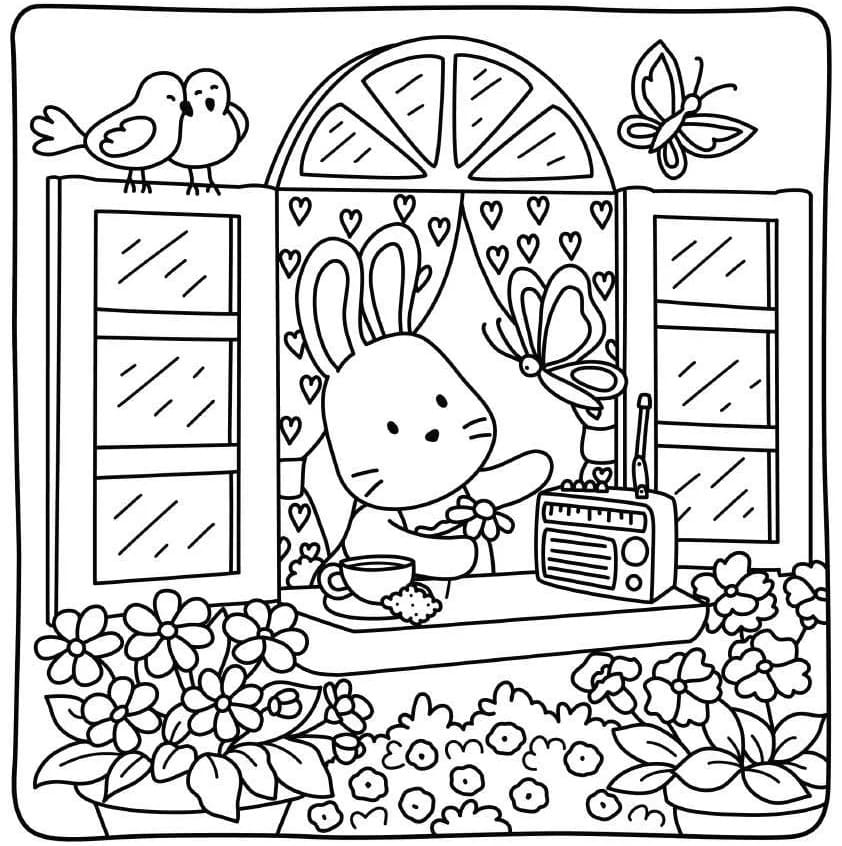 Cottage Friends Free For Kids coloring page
