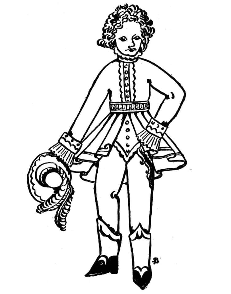 Drawing of Prince coloring page