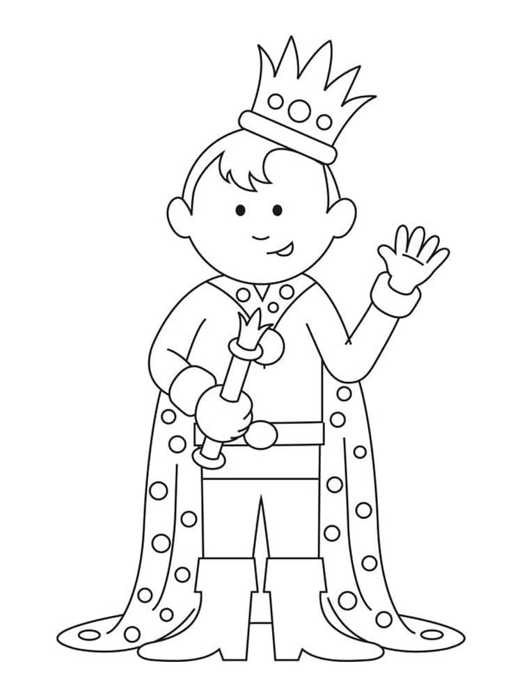 Friendly Prince coloring page