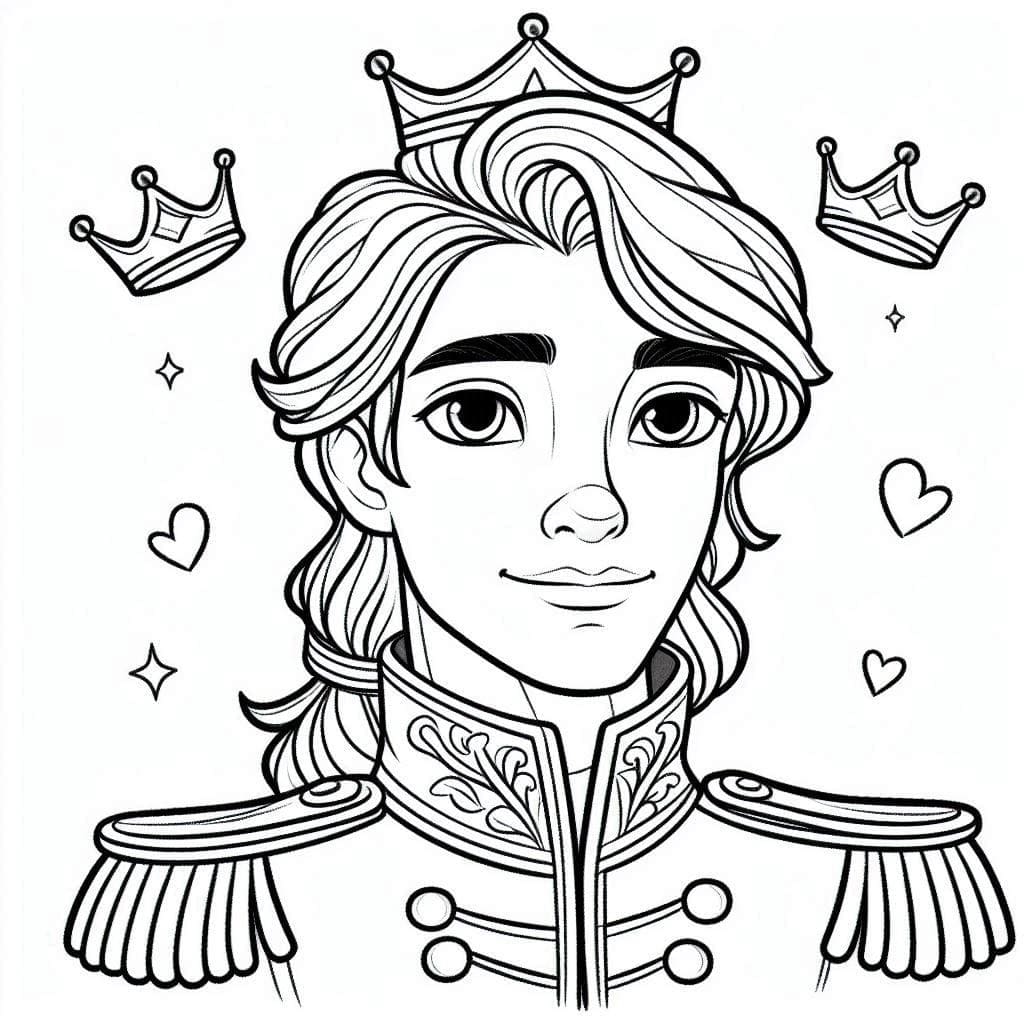 Handsome Prince coloring page