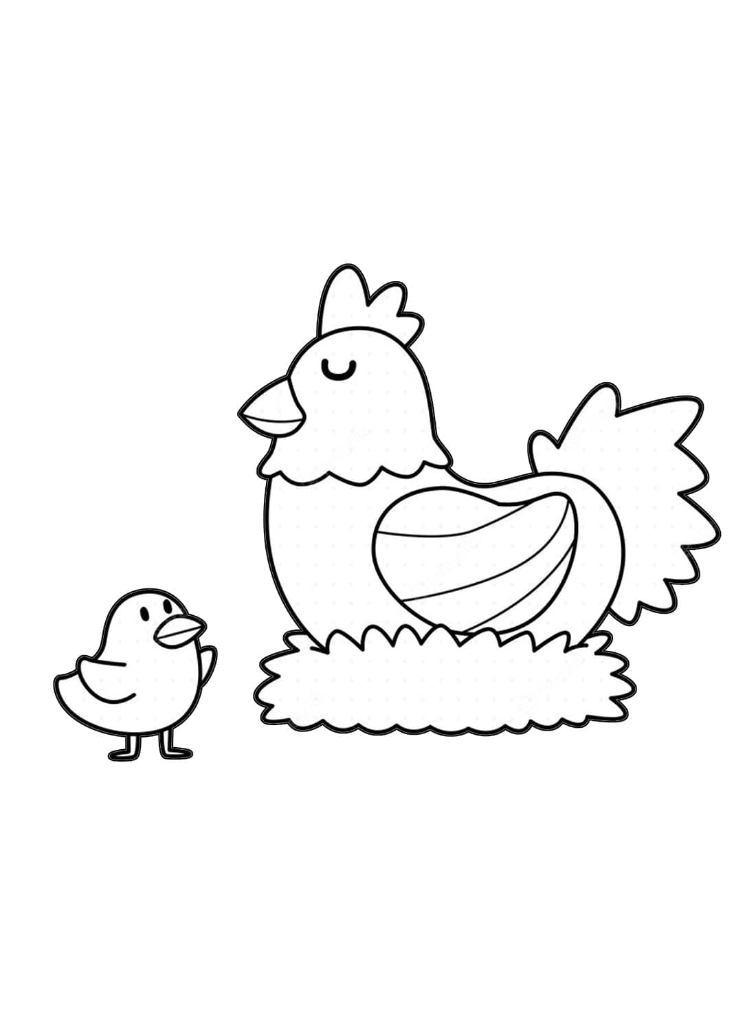 Hen and A Baby Chick