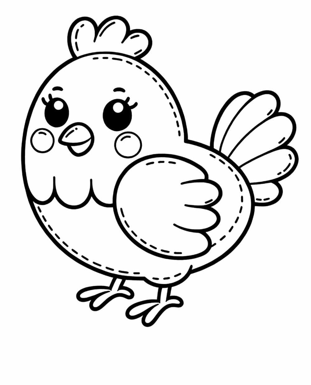 Hen Printable For Kids