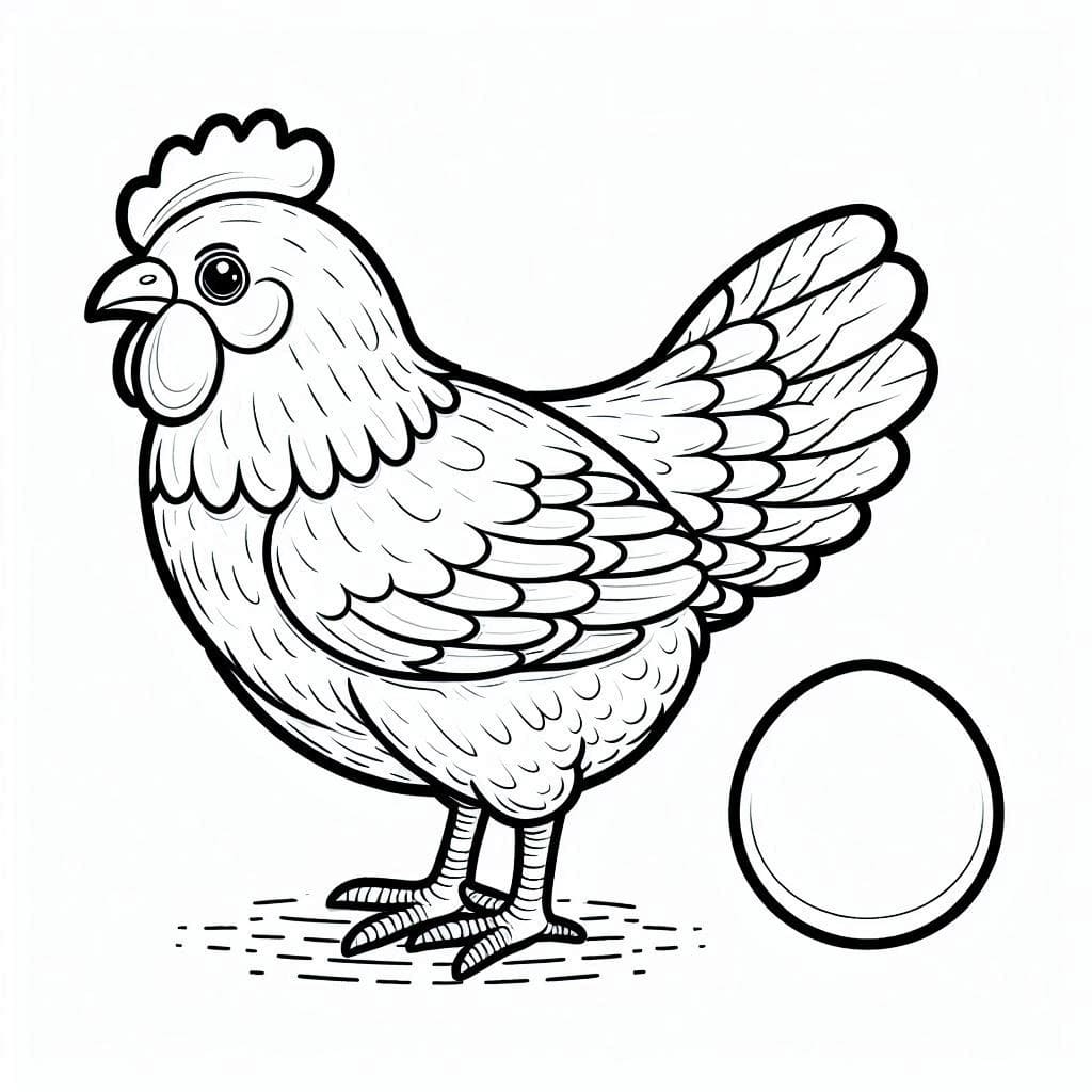 Hen with Egg