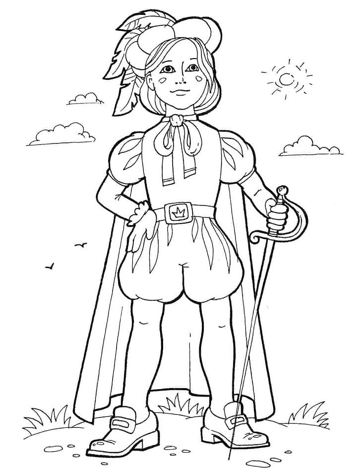 Prince and Sword coloring page