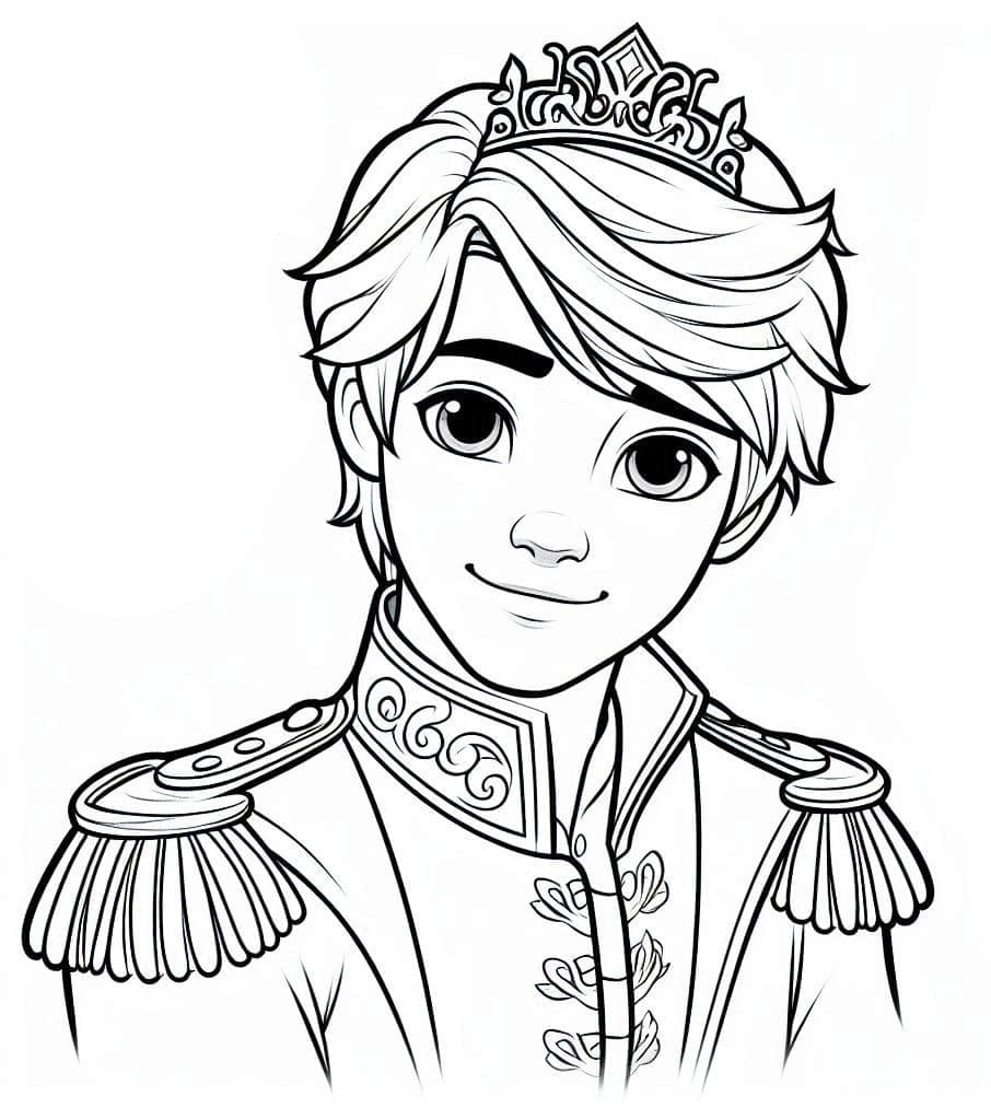 Prince Face coloring page