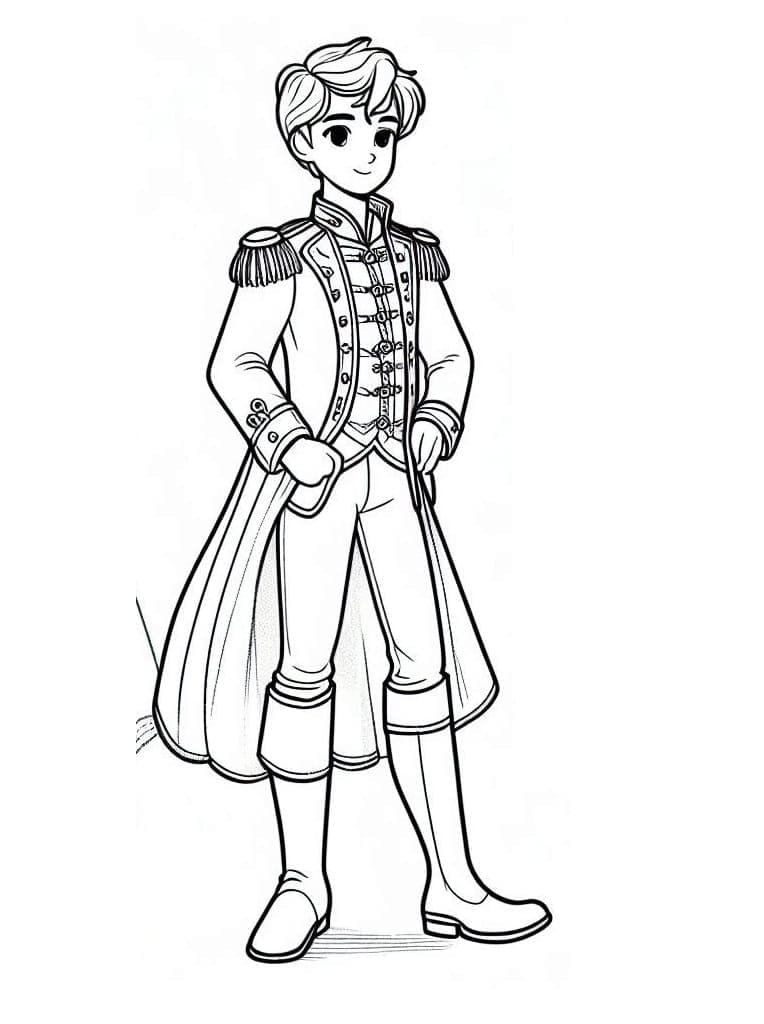 Prince is Smiling coloring page
