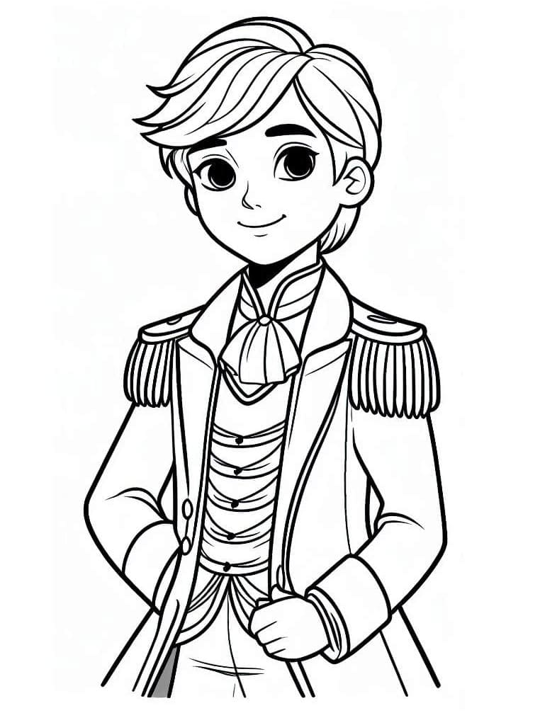 Prince Smiling coloring page