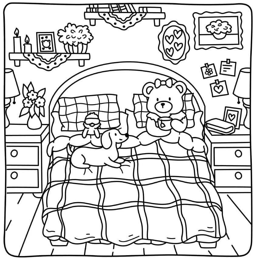 Cottage Friends coloring pages