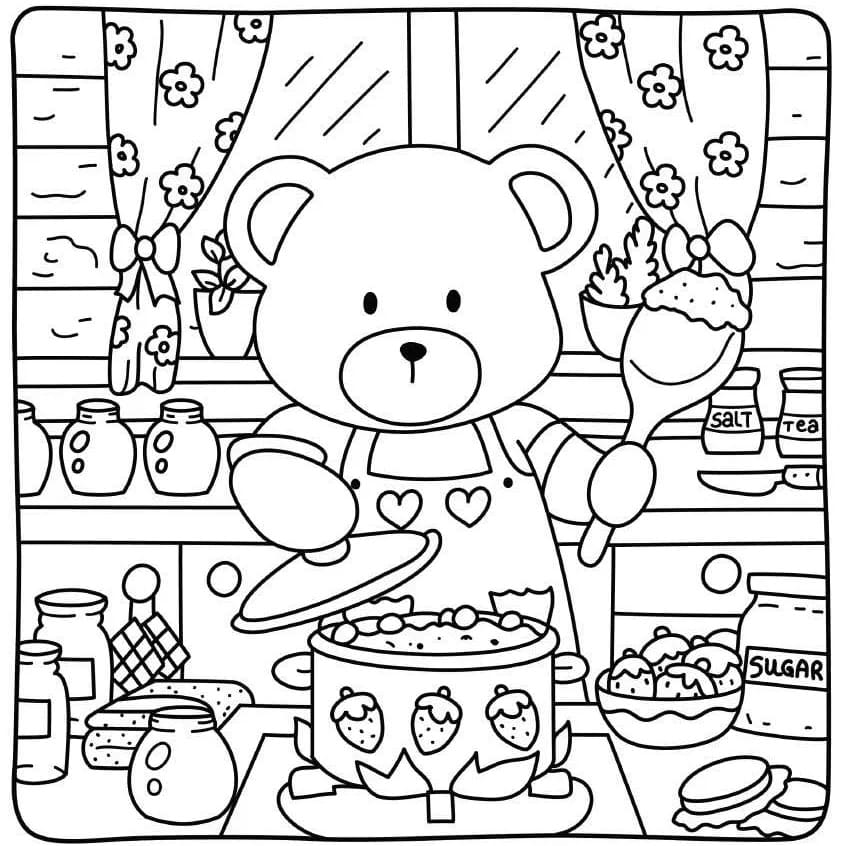 Printable Cottage Friends Image coloring page