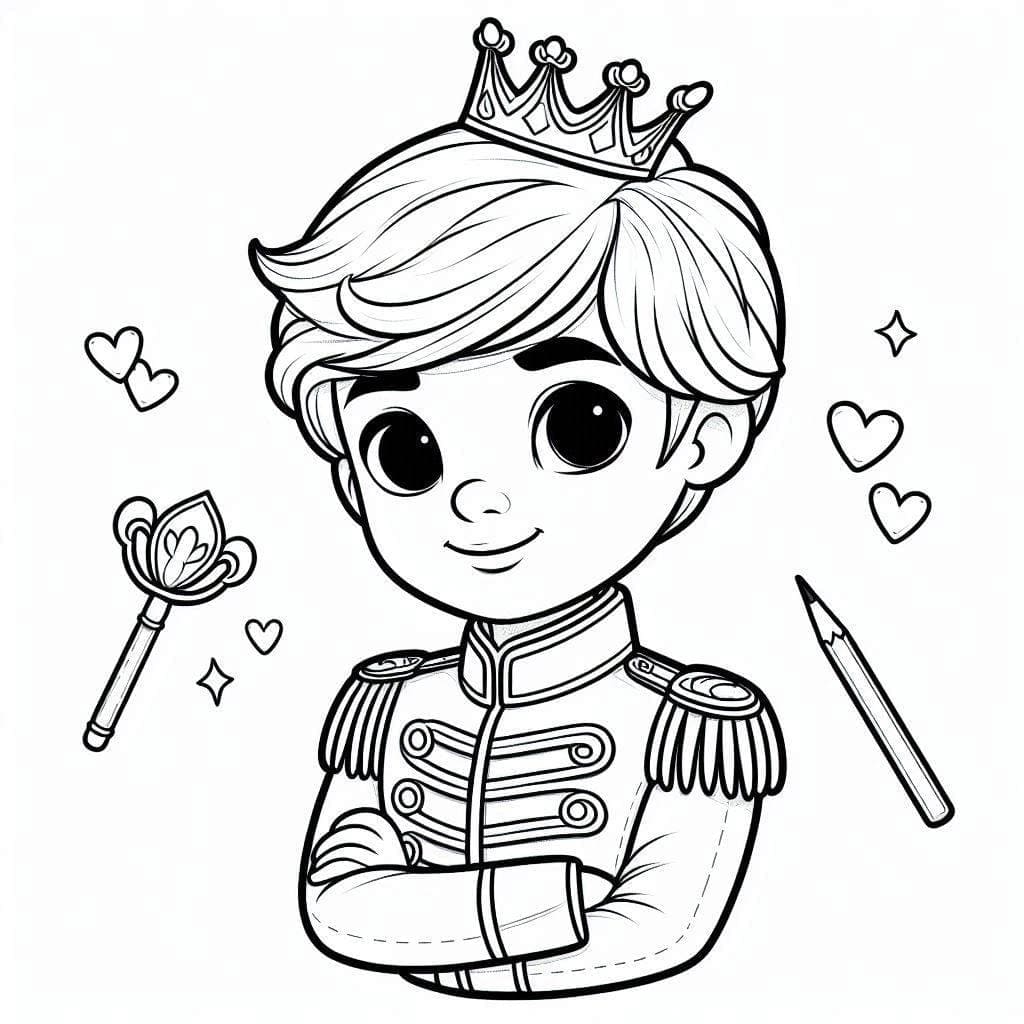 Smiling Prince coloring page