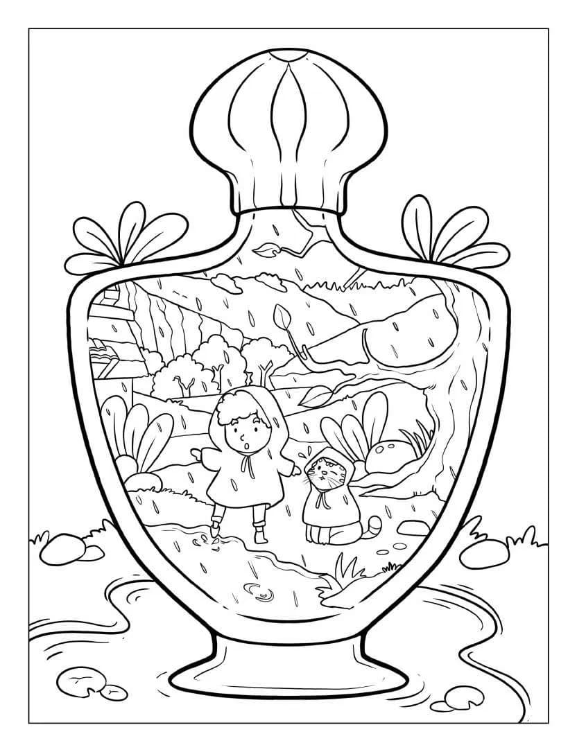 Printable Life Inside Jar Image