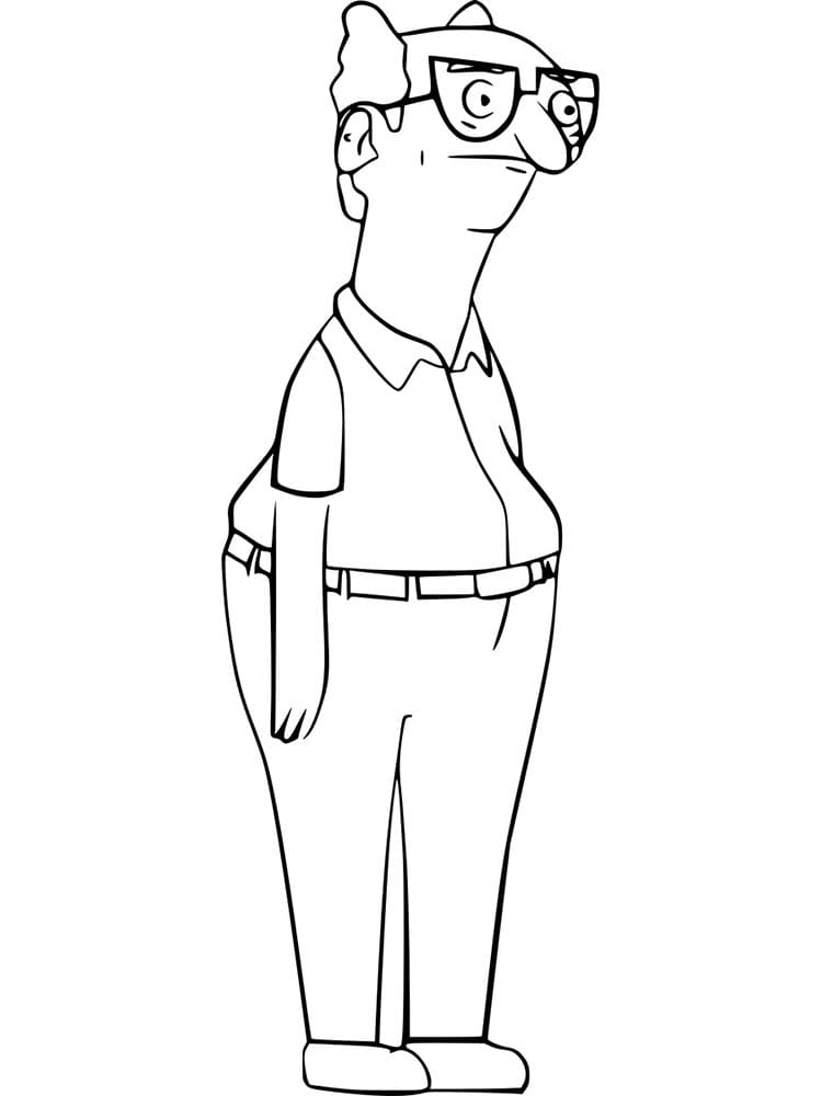 Al Spratts from Bob’s Burgers coloring page