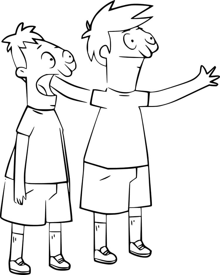 Andy and Ollie Pesto from Bob’s Burgers coloring page