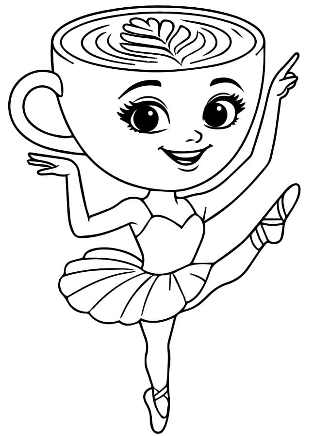 Ballerina Cappuccina coloring page