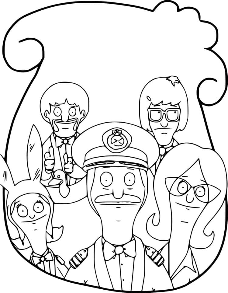 Belcher Family coloring page