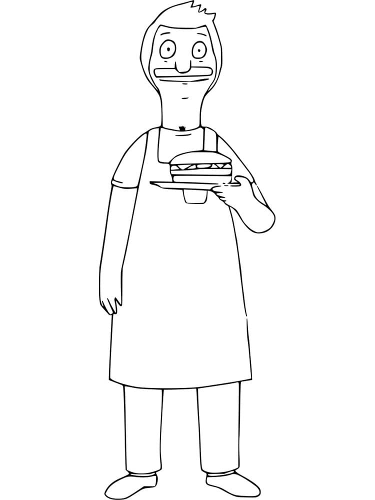 Bob Belcher from Bob’s Burgers coloring page
