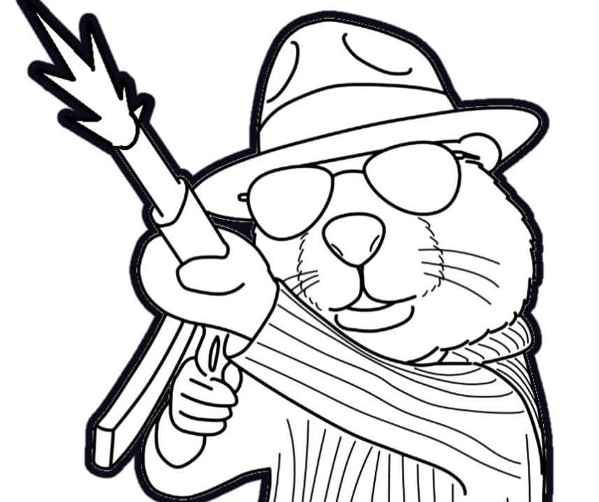 Brainrot Bobrito Bandito coloring page