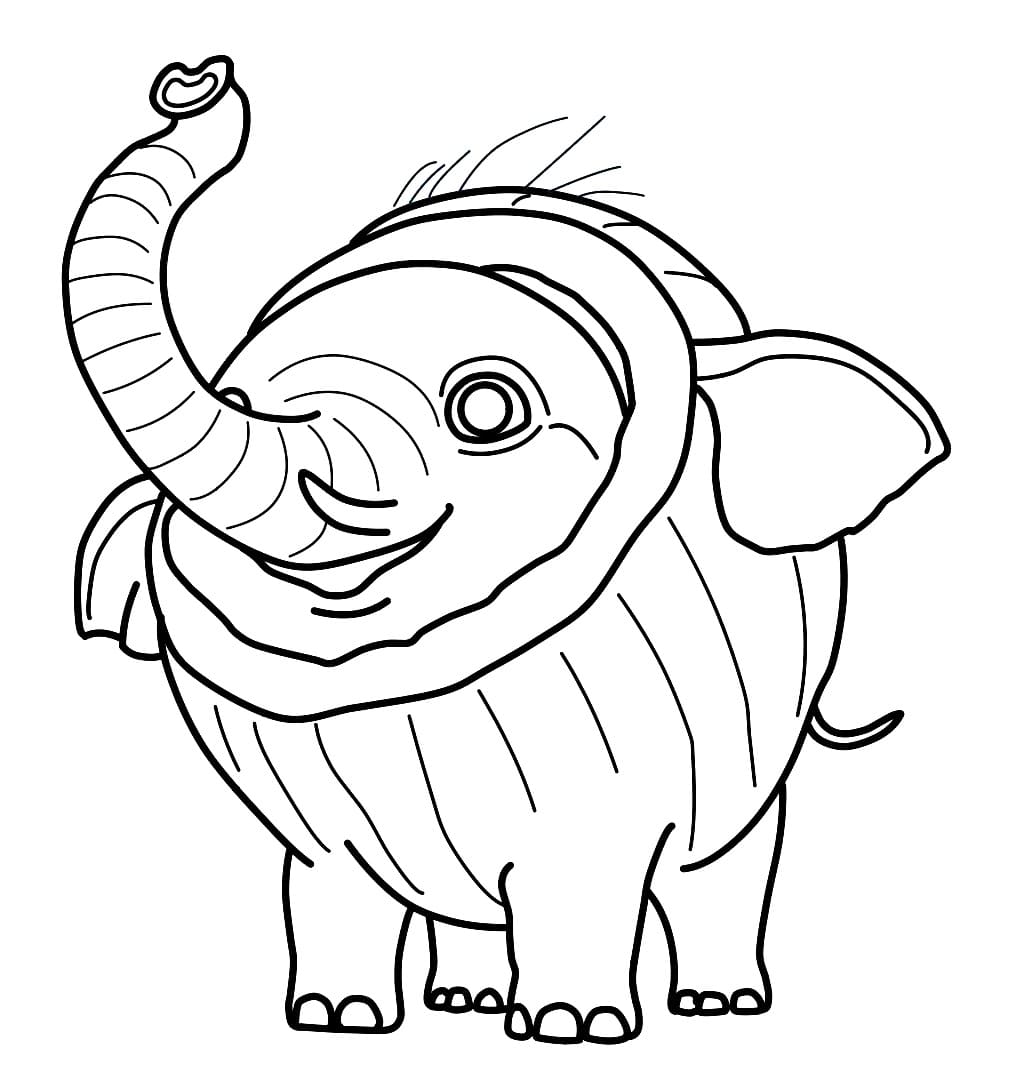 Brainrot Cocofanto Elefanto coloring page