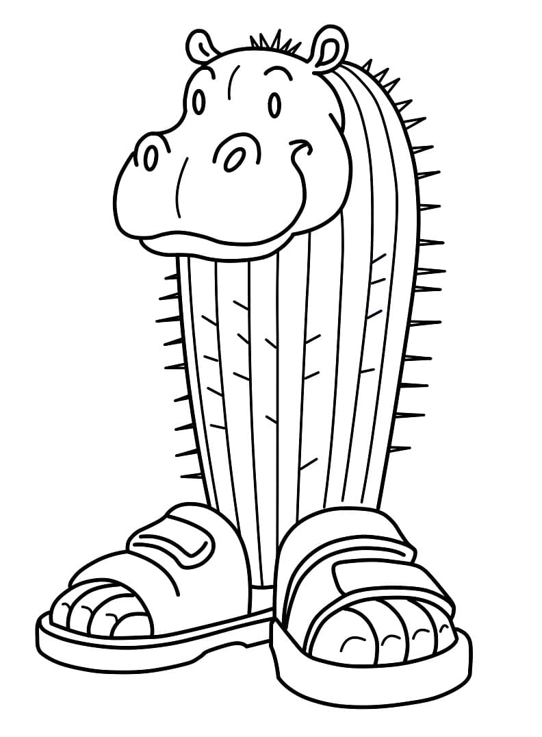 Brainrot Il Cacto Hipopotamo coloring page