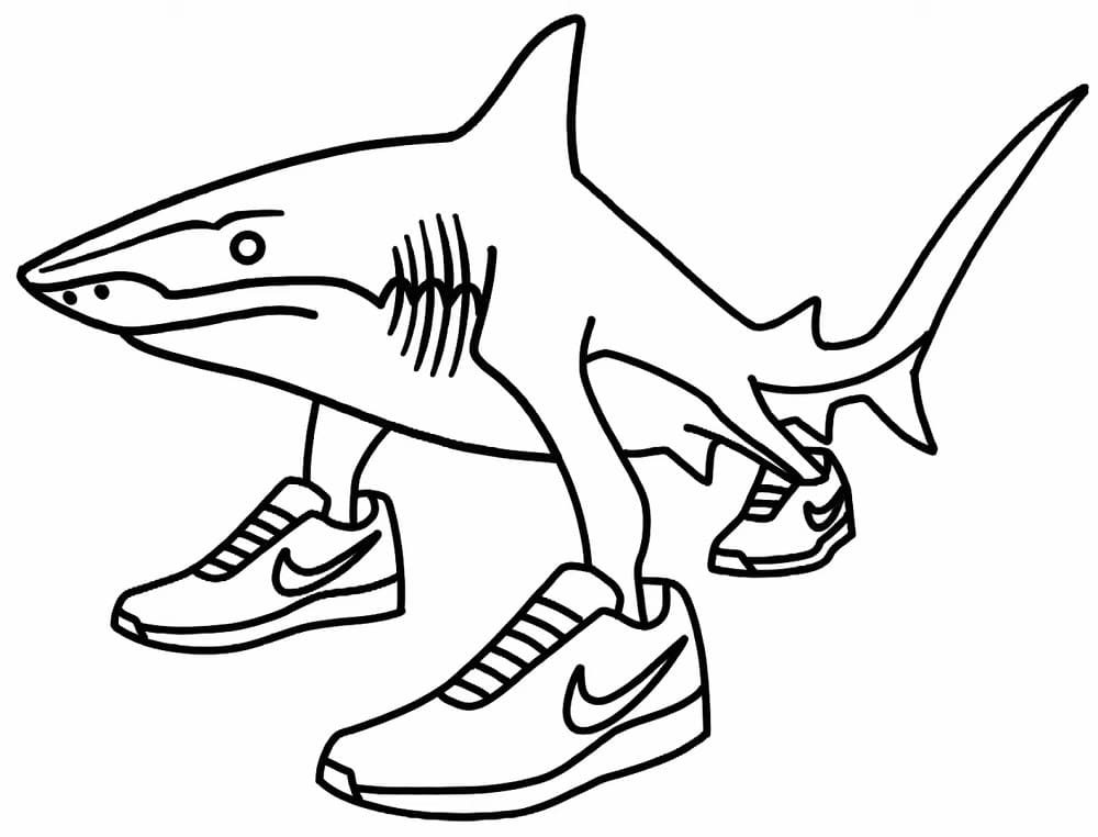 Brainrot Tralalero Tralala coloring page