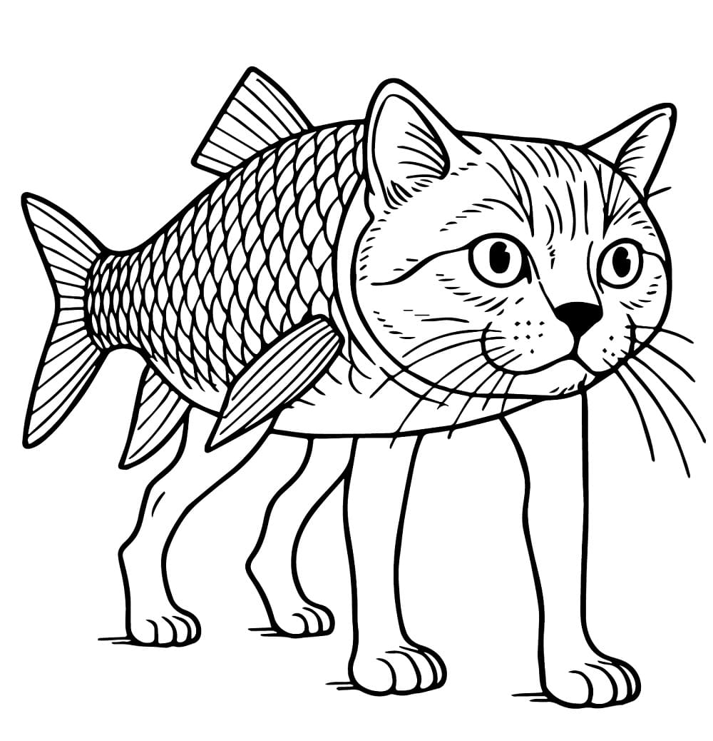 Brainrot Trulimero Trulichina coloring page