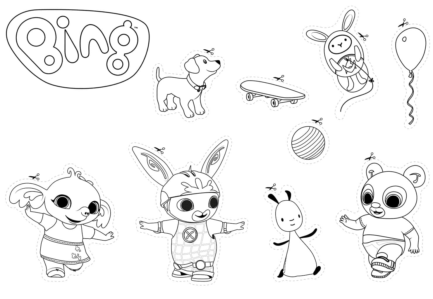 Characters from Bing Bunny