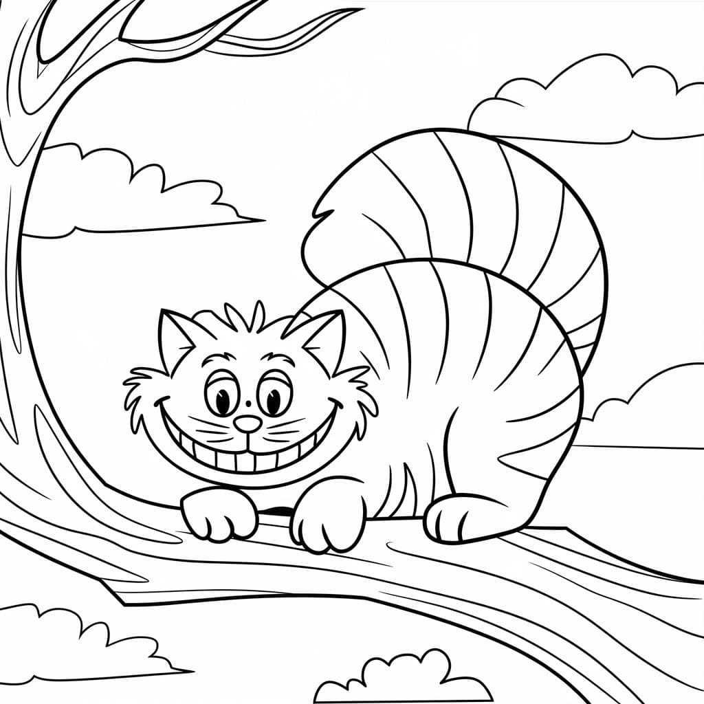 Cheshire Cat coloring pages