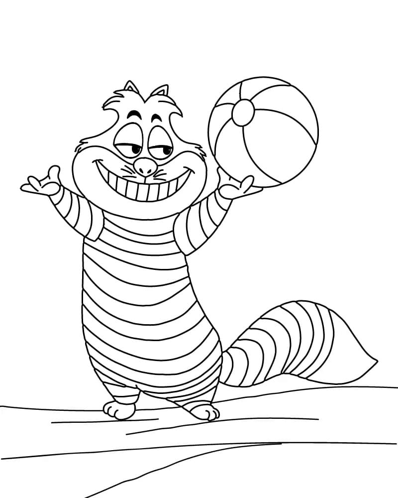 Cheshire Cat with A Ball