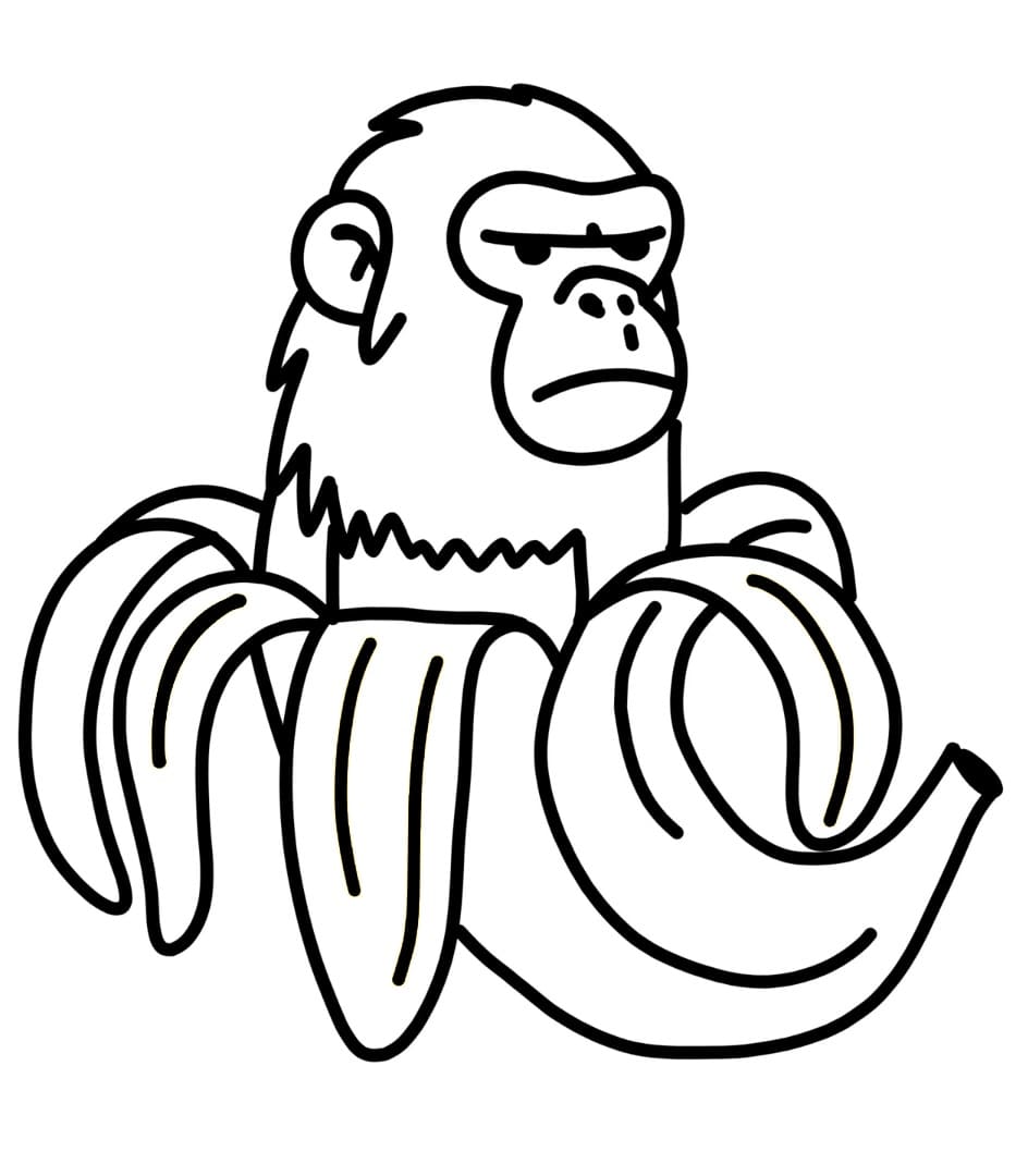 Chimpanzini Bananini coloring page