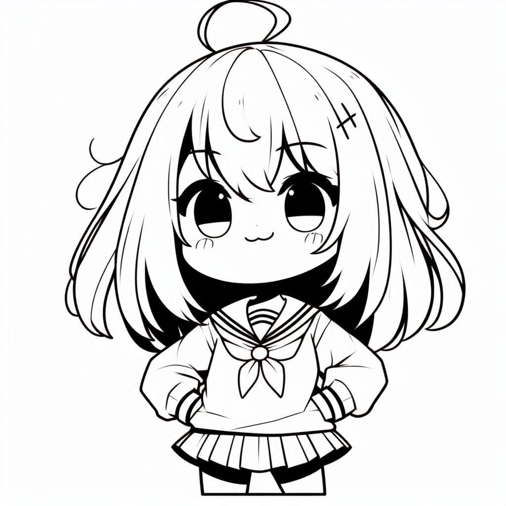 Cool Anime Girl Free Printable
