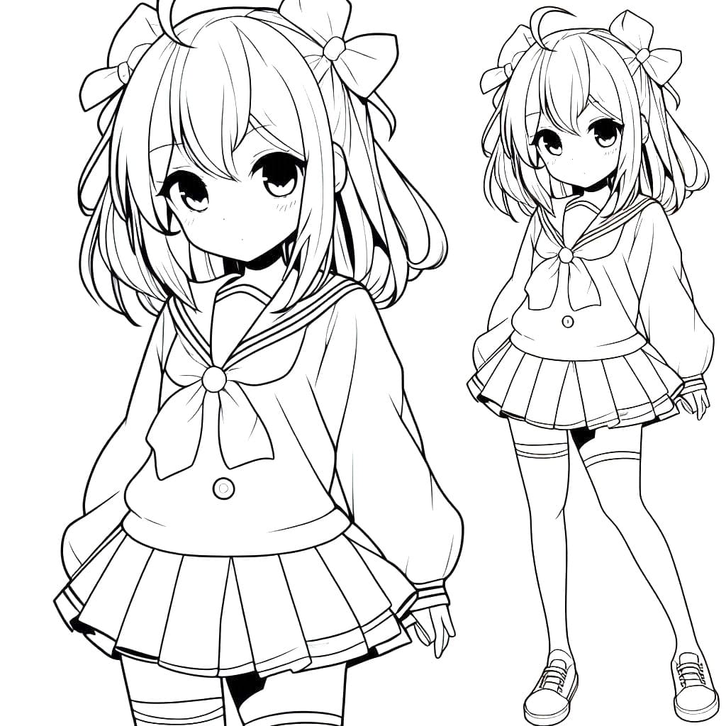 Cool Anime Girl Pose