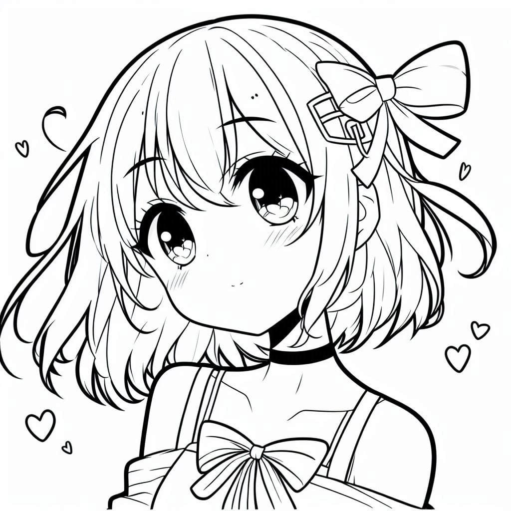 Cool Anime Girl Printable