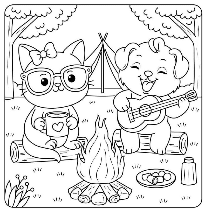 Cuddly Friends Camping