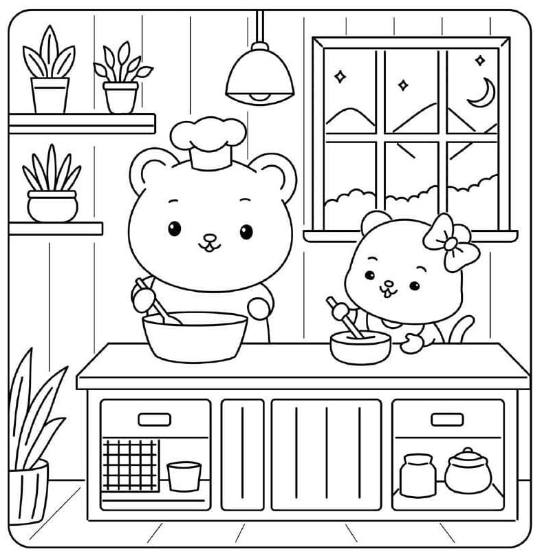 Cuddly Friends Cooking
