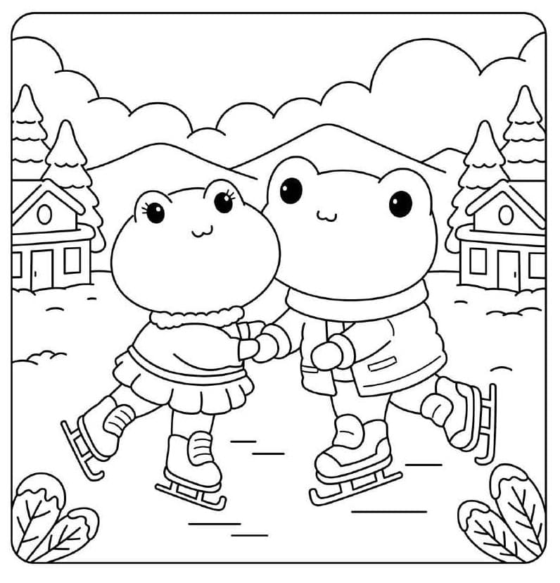 Cuddly Friends Ice Skating