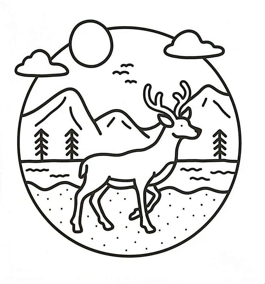 Deer Simple Art