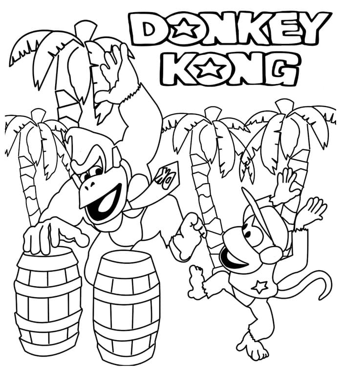 Donkey Kong with Diddy Kong